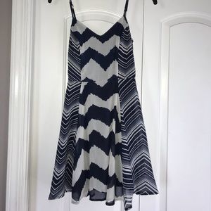 Spaghetti strap chevron dress